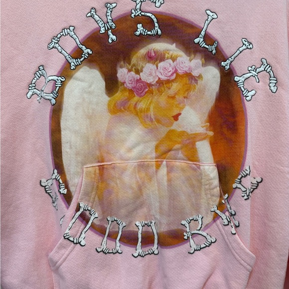 Boys Lie Pink Angel Graphic Hoodie | Size XS/S - Picture 4 of 8
